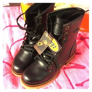 Lace up combat boots